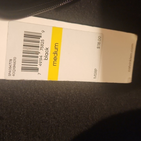 Calvin Klein Soft Touch Fleece Full Zip Jacket Black/Blue Men’s - Picture 3 of 4